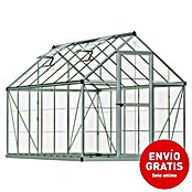 Palram – Canopia Invernadero Harmony (Medidas ext. (An x Pr): 185 x 370 cm, Plateado, Área: 6,8 m²) | BAUHAUS