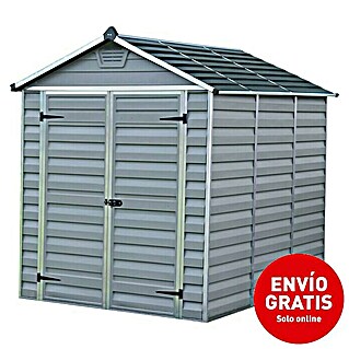 Palram – Canopia Caseta de jardín Skylight (Medidas ext. (An x Pr): 185 x 229 cm, Plástico, Gris)