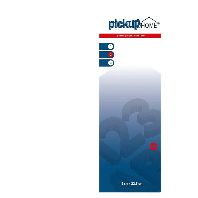 Pickup 3D Home Schild (L x B: 22,5 x 15 cm, Weiß)