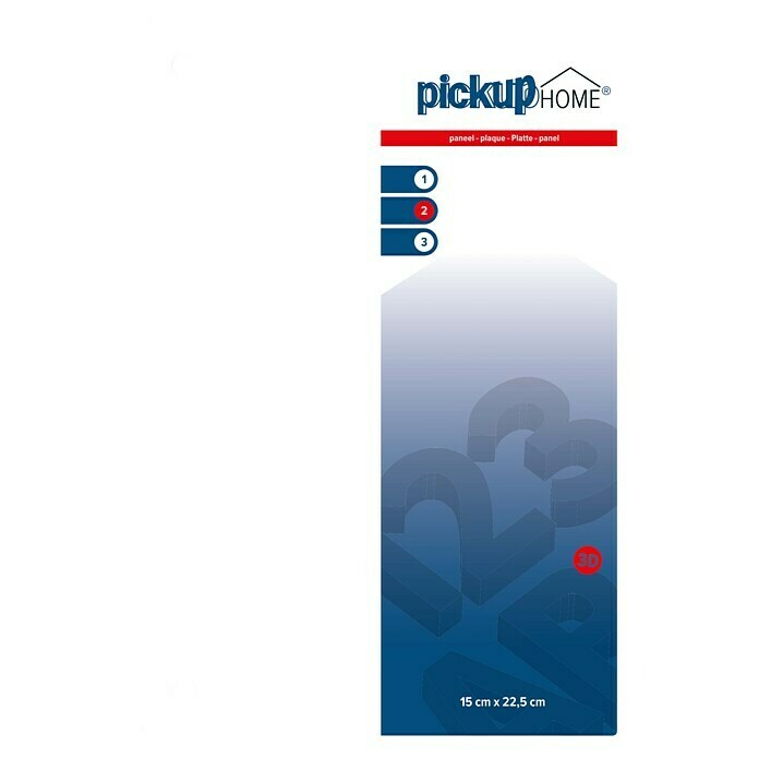 Pickup 3D Home Pločica s oznakom (D x Š: 22,5 x 15 cm, Bijelo)