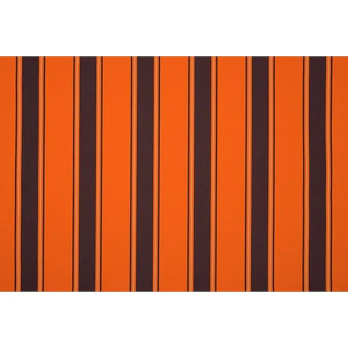 Solid Elements Vollkassettenmarkise Solid-X-Compact 744 - Orange/Braun, Farbe Gestell: Graualuminium, Breite: 5,5 m, Ausfall: 2,5 m - Abstraktes Muster mit senkrechten Streifen in Orange und Dunkelbraun, ideal für moderne Hintergründe und Designprojekte.