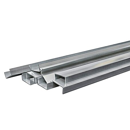 Kantoflex Flachprofil (L x B x S: 1 000 x 25 x 2 mm, Silber, Eloxiert)