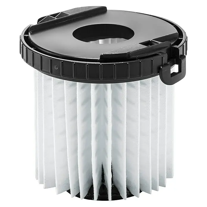 Kärcher Patronenfilter - Passend für: Kärcher Staubsauger VC 5 - Ein zylindrischer Staubsaugerfilter mit schwarzem Kunststoffrahmen und weißen, gefalteten Filterelementen. Optimale Filterleistung für Staubsauger.