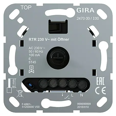Gira  Raumthermostat 247000 mit Öffner