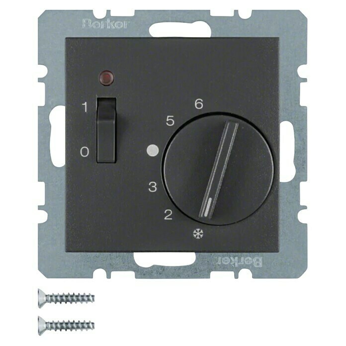 Berker Raumthermostat 20301606 (250 V, Anthrazit, Unterputz) | BAUHAUS