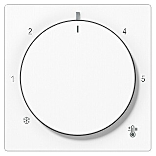 Jung AS 500 Thermostat-Abdeckung A1749BFWW (Alpinweiß glänzend, Kunststoff, Unterputz)
