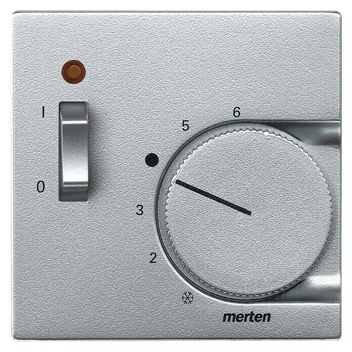 Merten System M Thermostat-Abdeckung 536160 (Aluminium matt, Kunststoff, Unterputz) | BAUHAUS