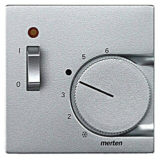 Merten System M Thermostat-Abdeckung 536160 (Aluminium matt, Kunststoff, Unterputz)