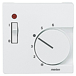 Merten System M Thermostat-Abdeckung 536119 (Polarweiß matt, Kunststoff, Unterputz)