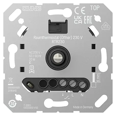 Jung  Raumthermostat RTR230 mit Öffner