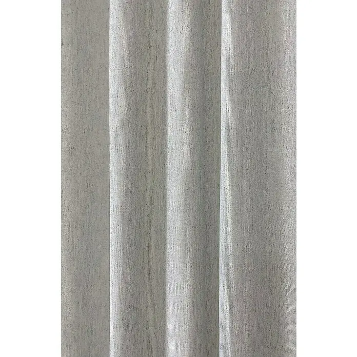 Cortina plisada Casan - An x Al: 200 x 280 cm, Perla, Textil - Primer plano de cortinas grises claras texturizadas que muestran un diseño elegante y sutil y un tejido de alta calidad.\n