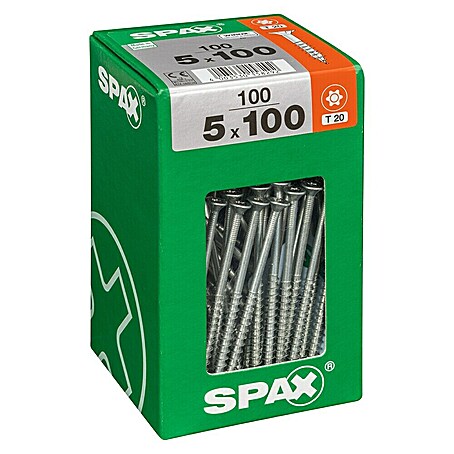 Spax T-Star plus Universalschraube T-Star plus (Ø x L: 5 x 100 mm, WIROX Oberfläche, T-Star plus, 100 Stk.)