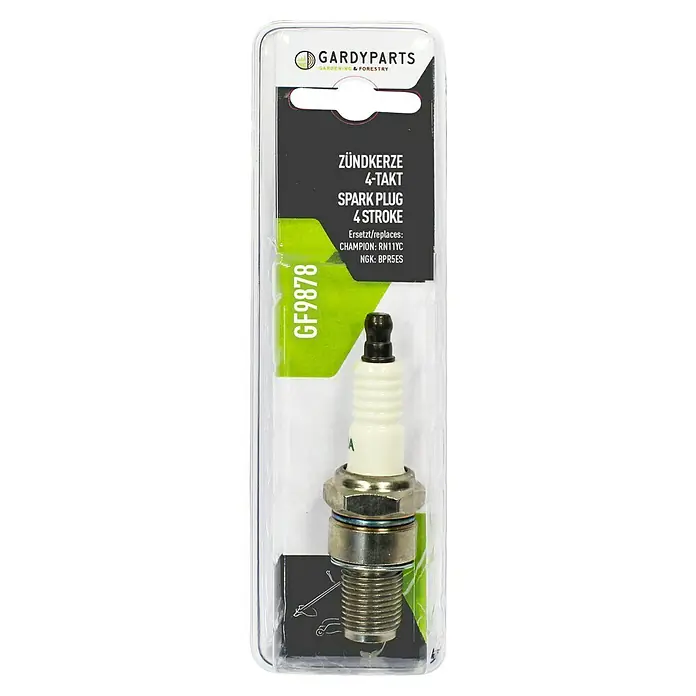GardyParts Zündkerze für Rasenmäher GF9878 - Ausgewählte 4-Takt-Motoren - Verpackte Gardyparts GF9878 Zündkerze 4-Takt, passend für Champion RN11YC & NGK BPR5ES. Ideal für Garten- und Forstgeräte.