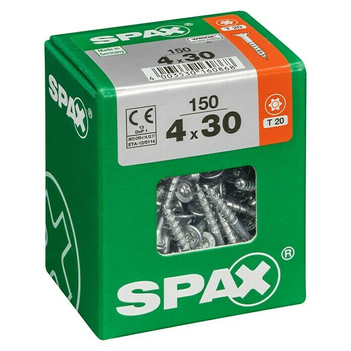 Spax Universele schroef T-Star plus (Ø x l: 4 x 30 mm, WIROX oppervlak, T-Star plus, 150 stk.)