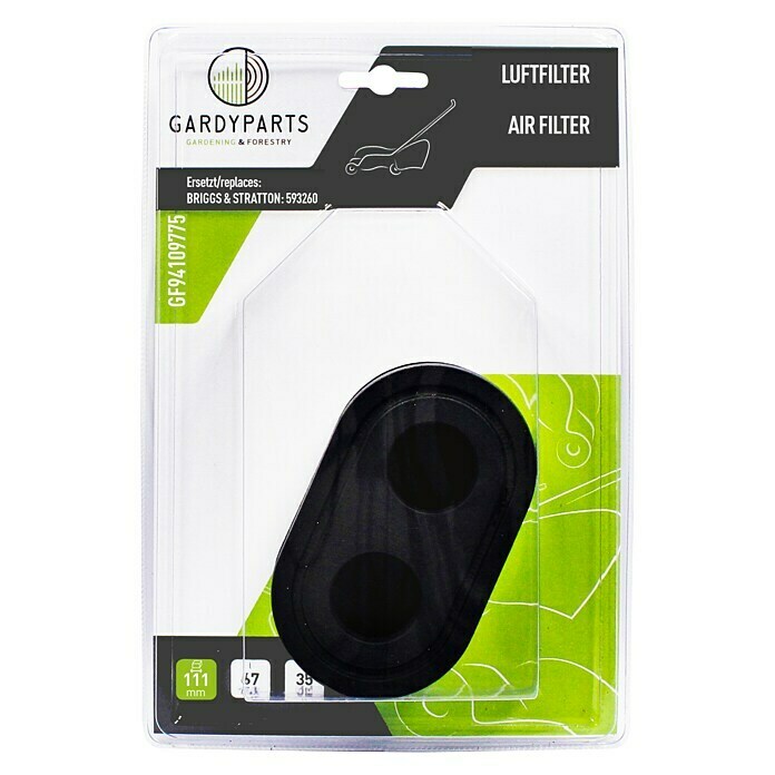 GardyParts Luftfilter (1 Stk., Passend für: Briggs & Stratton Motoren 450E SERIES™, 500E SERIES™, 550E SERIES™, 575EX SERIES™, 575iS SERIES™, 625EXi SERIES™ OHV, 650EXi SERIES™, 675EXi SERIES™, 675iS SERIES™) | BAUHAUS