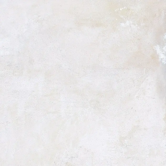 Feinsteinzeugfliese Chateau - 100 x 100 cm, Weiß/Beige, Matt - Detailaufnahme einer weißen Steinzeugfliese mit subtilen Marmoreffekten, ideal für elegante Innenräume.