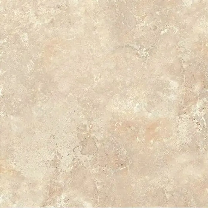Feinsteinzeugfliese Camarque - 100 x 100 cm, Creme, Matt - Beigefarbene Natursteinfliese mit subtiler Creme- und Hellbraun-Marmorierung, ideal für Boden oder Wände.