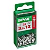 Spax Halbrundkopfschraube (3,5 x 12 mm, Verzinkt, 20 Stk., Kopf-Kreuzschlitz (Pozidriv))