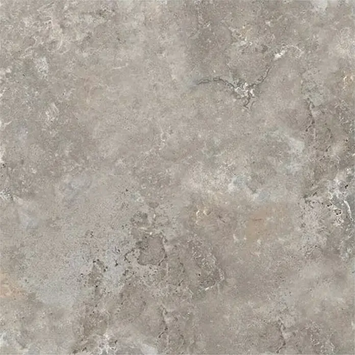 Feinsteinzeugfliese Camarque - 100 x 100 cm, Grau, Matt - Strukturierte graue Fliese im Naturstein- oder Beton-Look.