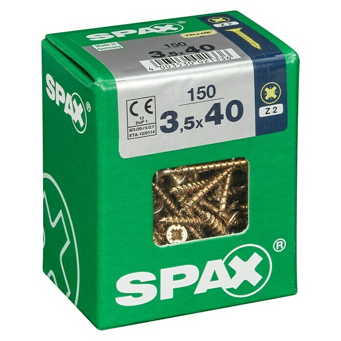 Spax Universele schroef (Ø x l: 3,5 x 40 mm, Voldraad, 150 stk.)