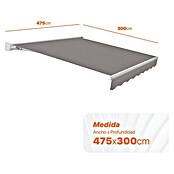 SmartSun Toldo con motor WiFi Vivant (Gris, Ancho: 4,75 m, Caída: 3 m) | BAUHAUS