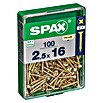 Spax Tornillo universal (2,5 x 16 mm, Rosca completa, 100 uds.)
