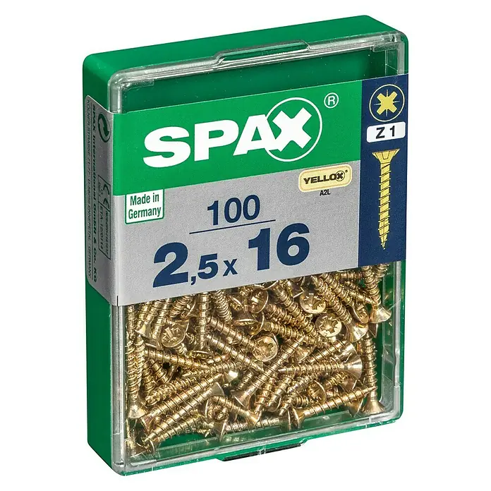 Spax Universalschraube2,5 x 16 mm, Vollgewinde, 100 Stk.