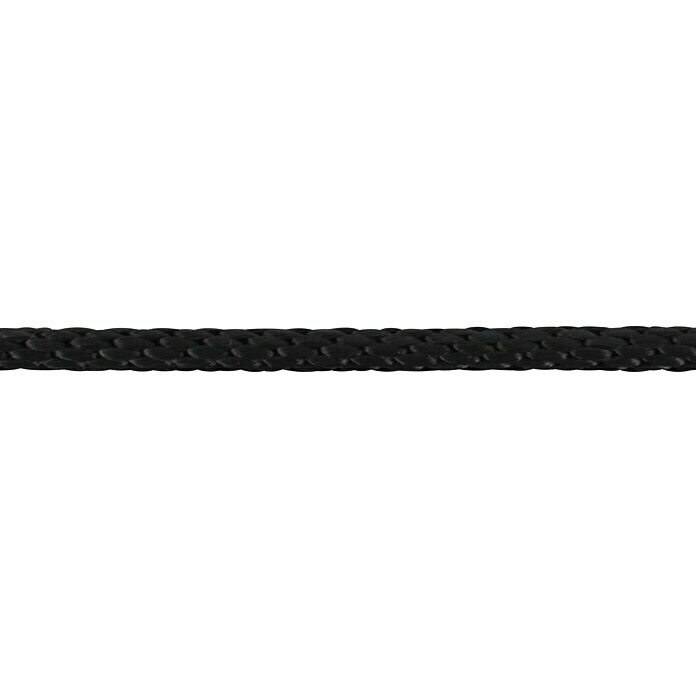 Stabilit PP-Seil MeterwareDurchmesser: 6 mm, Polypropylen, Schwarz, 24-fach spiralgeflochten Front View