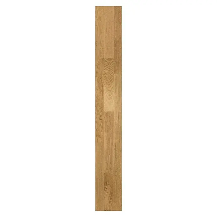 Parador Parkett Basic 11.5 - Eiche Rustikal matt lackiert, Schiffsboden, 1.080 x 185 x 11,5 mm - Ein rechteckiger Holzbodenbelag in verschiedenen Brauntönen, der eine natürliche und warme Atmosphäre ausstrahlt.
