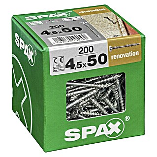 Spax Verlegeschraube T-Star Plus (Ø x L: 4,5 x 50 mm, WIROX Oberfläche, 200 Stk., Fixiergewinde)
