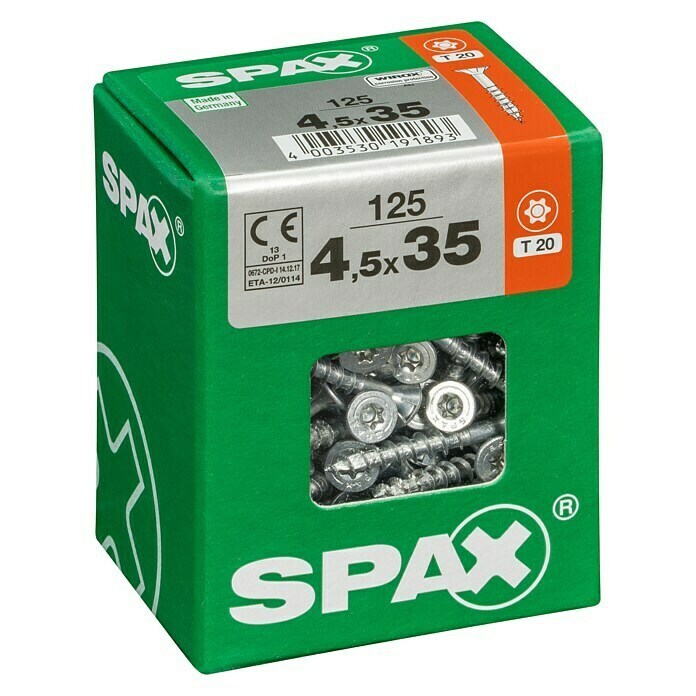 Spax Universalschraube T-Star plus (Ø x L: 4,5 x 35 mm, WIROX Oberfläche, T-Star plus, 125 Stk.)