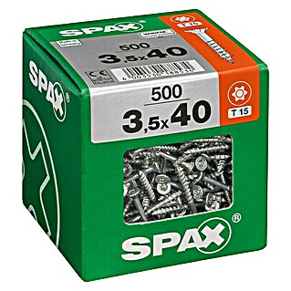 Spax Universalschraube T-Star plus (Ø x L: 3,5 x 40 mm, WIROX Oberfläche, T-Star plus, 500 Stk.)