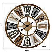 Reloj de pared (Diámetro: 60 cm, Marrón) | BAUHAUS