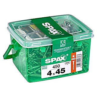 Spax Universalschraube T-Star plus (Ø x L: 4 x 45 mm, WIROX Oberfläche, T-Star plus, 450 Stk., Kunststoffbox)