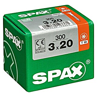 Spax Universalschraube T-Star plus (Ø x L: 3 x 20 mm, WIROX Oberfläche, T-Star plus, 300 Stk.)