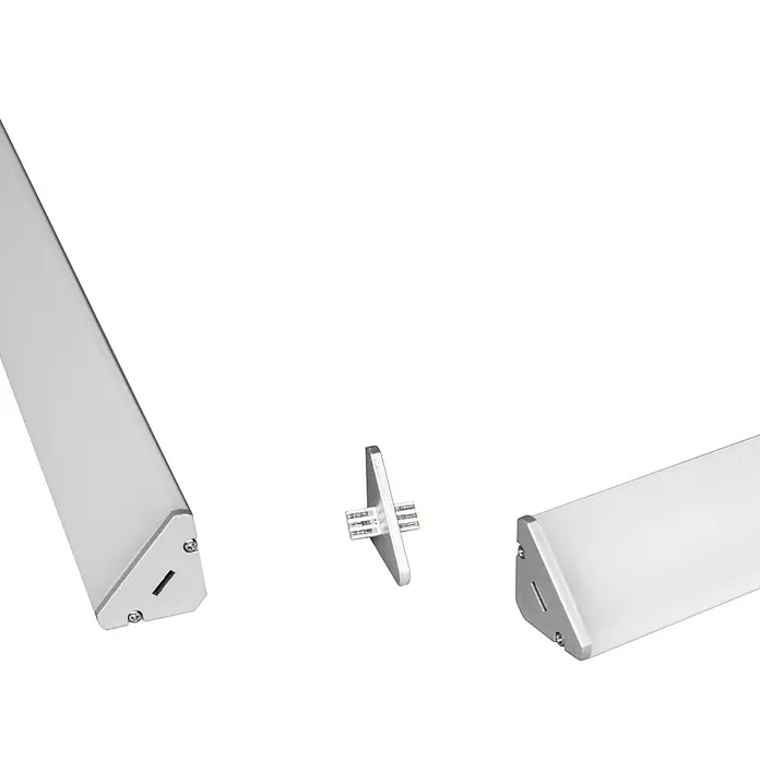 Ledvance Lámpara fluorescente LED Cabinet Corner - L x An x Al: 55 x 4,07 x 2,3 cm, Color de luz: Blanco cálido, 2 ud. - Presentación de luces LED con conector. Las luces son de aluminio y tienen forma triangular.