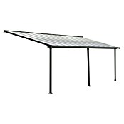 Palram Terrassenüberdachung Olympia (Tiefe: 3 m, B x H: 7,3 x 2,1 m, Anthrazitgrau)