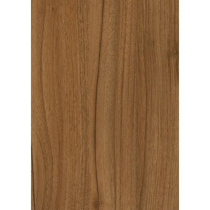 CUCINE Küchenrückwand Fixmaß - Nancy Nussbaum/Arosa Eiche, 410 x 64 cm, Stärke: 9,2 mm - Nahaufnahme einer Holzoberfläche, die die feinen Maserungen und die warme Farbe des Holzes hervorhebt. Perfekt für Möbeldesigns und Texturen.