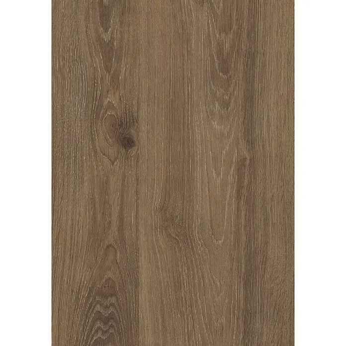 CUCINE Küchenrückwand Fixmaß - Nancy Nussbaum/Arosa Eiche, 410 x 64 cm, Stärke: 9,2 mm - Nahaufnahme einer Holzoberfläche mit Maserung, ideal für Möbel und Innenausbau, die eine warme, natürliche Note verleiht.