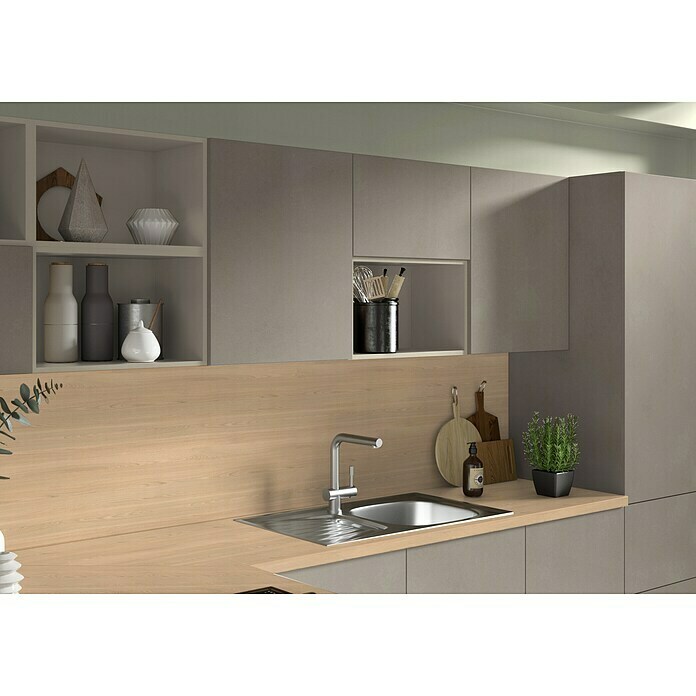 CUCINE Küchenrückwand Fixmaß (Venezia Cherry/Vintage Eiche, 410 x 64 cm, Stärke: 9,2 mm) | BAUHAUS