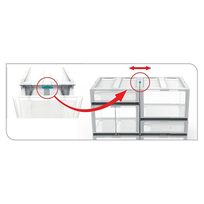 Schubladenbox Modular (L x B x H: 38 x 29 x 20,5 cm, Schwarz, Anzahl Schubladen: 1 Stk.) | BAUHAUS