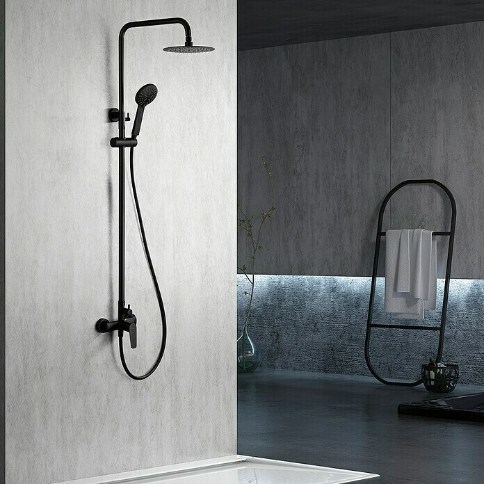 Imex Bélgica Sistema de ducha (Grifo monomando, Negro) | BAUHAUS