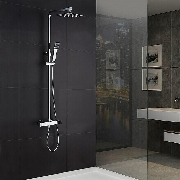 Imex Fiyi Sistema de ducha (Con grifo monomando, Cromo) | BAUHAUS