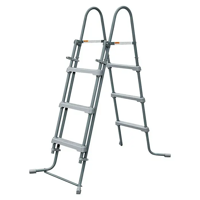 Funsicle Frame-Pool Oasis - Ø x H: 427 x 107 cm, Grau, 13.294 l - Die graue Poolleiter erleichtert den Ein- und Ausstieg und sorgt für sicheren Badespaß. Ideal für Schwimmbecken mit einfachem Zugang.