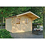 Kiehnholz Vrtna hiška Stockholm  (Zunanje dimenzije vključno s strešnim previsom (Š x G): 340 x 393 cm, Les, Rjava) | 7435 - Blockbohlenhäuser | IAGD - Gartenhäuser | IAG - Außenbereichsausstattung | IA - Gartenhartware | I - Stadtgarten | BAUHAUS
