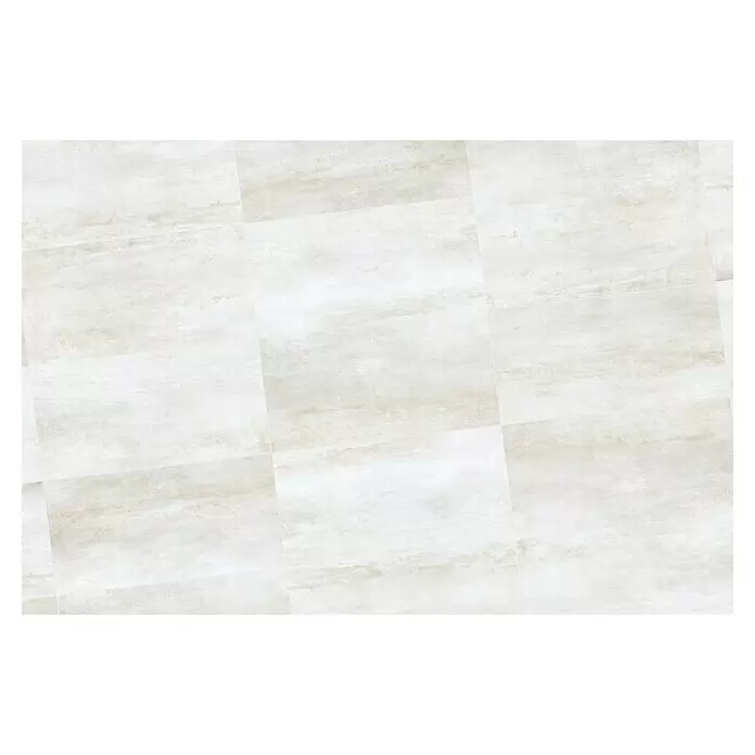 Feinsteinzeugfliese Allora - 30 x 60,4 cm, Weiß, Matt - Helle beige Steinoptik-Bodenfliesen im versetzten Verbund.
