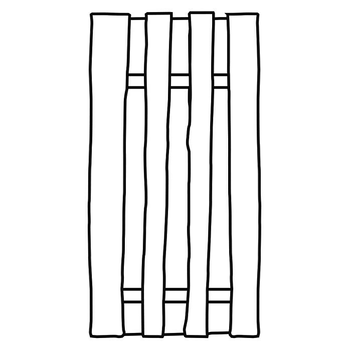 Sichtschutzelement Vancouver (Maße B x H: 90 x 180 cm, Holz, Naturbelassen) | BAUHAUS