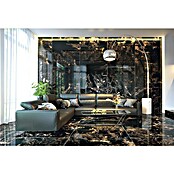 Feinsteinzeugfliese Opiart Oro (59,7 x 119,5 cm, Schwarz/Gold, Glänzend) | BAUHAUS