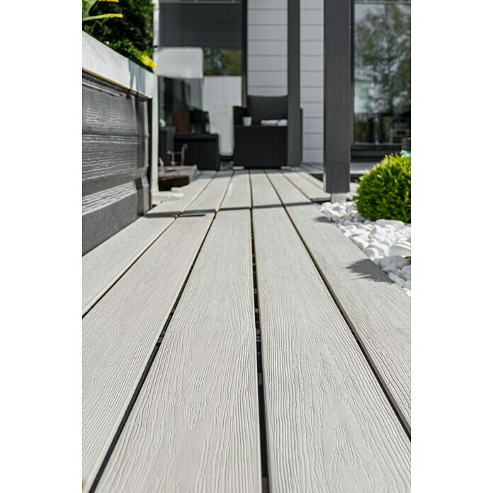 WPC-Terrassendiele Rheindeck Premium (300 x 14 x 2,5 cm, Mainzer Teak) | BAUHAUS