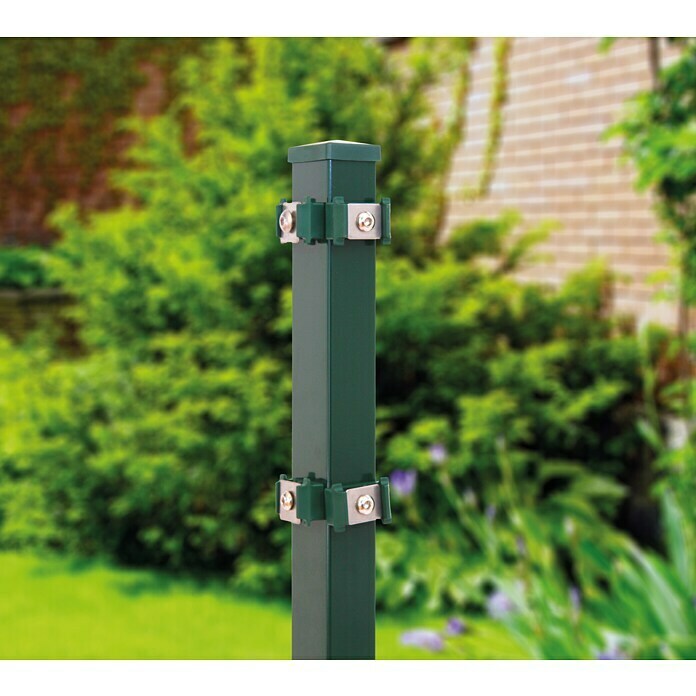 Peddy Shield Eckpfosten (Stahl, 120 x 4 x 4 cm, Grün)